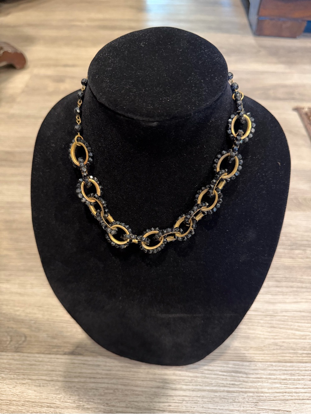 Source Unknown Black and Gold Link Necklace - Women Jewelry